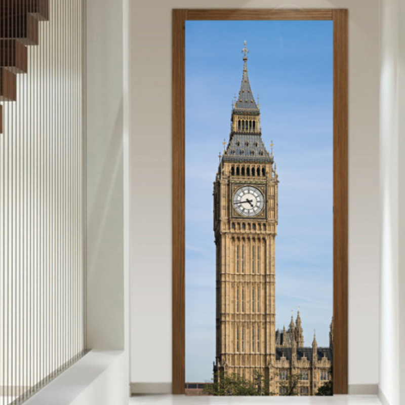 Αυτοκόλλητο πόρτας με Πόλεις με Big Ben